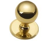 Croft Architectural Ball Centre Door Knob, 100mm Rose, Various Finishes Available* - 6405-100
